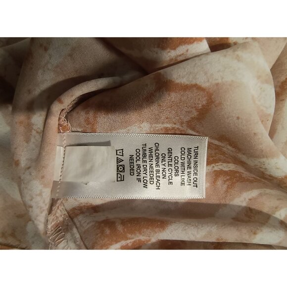 Maurices XL Button-Front Sleeveless Top Burnt Orange & White Zebra Print - Picture 6 of 6